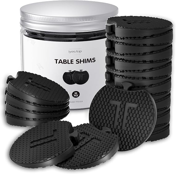 Furniture Levelers - Plastic Shims for Leveling 30 PCS, Multi-Purpose Rubber Wedge for Toilet, Table, Cabinet Feet, Chair Leg, Washing Machine, Refrigerator, Restaurant, Outdoor Uneven Floors