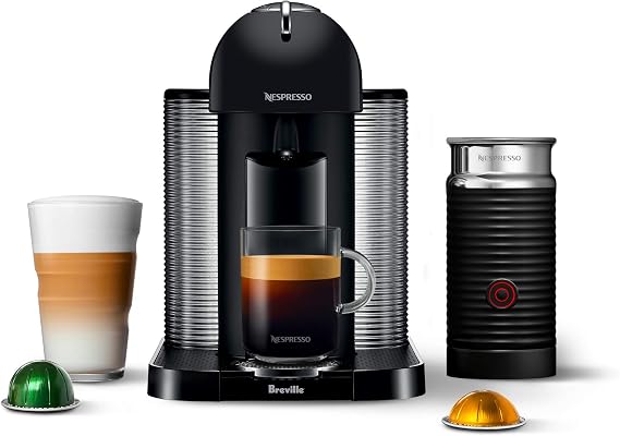 Nespresso Vertuo Coffee and Espresso Maker by Breville with Aeroccino and BEST SELLING COFFEES INCLUDED