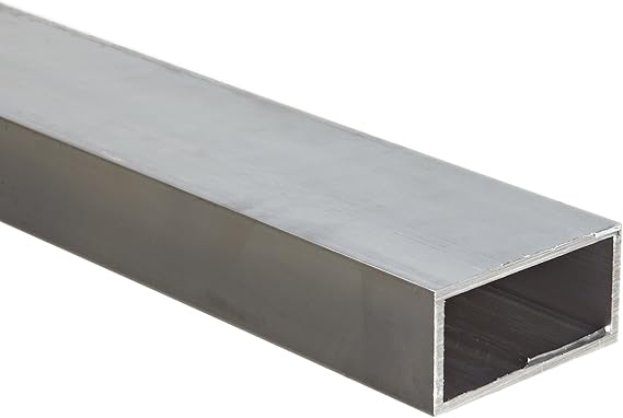 6063 Aluminum Rectangular Tubing, T52 Temper, ASTM B221, 3" x 6", 0.1875" Wall, 24" Length, OnlineMetals