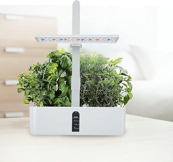 Interior Hydroponic Culture Mini System, Herb Garden Kit with LED Light, Gardening Gift for Women and Moms