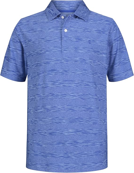 Izod Boys' Short Sleeve Performance Stripe Polo Shirt
