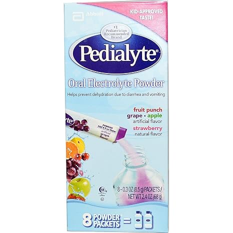 Pedialyte Oral Electrolyte Maintenance Powder Variety Pack - 8-0.3oz Packets/Net Wt 2.4oz
