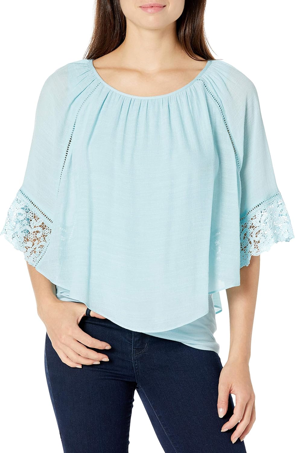 AGB Womens Boatneck Popover Top