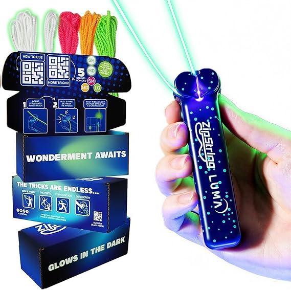 ZipString Luma Glow-in-The-Dark String Toy
