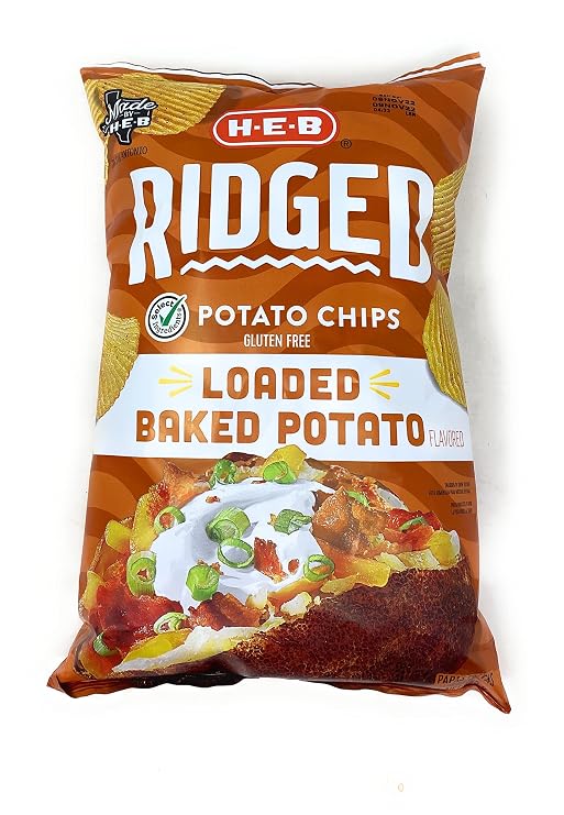 HEB Ridged Loaded Baked Potato Flavored Potato Chips 9oz - 1 bag