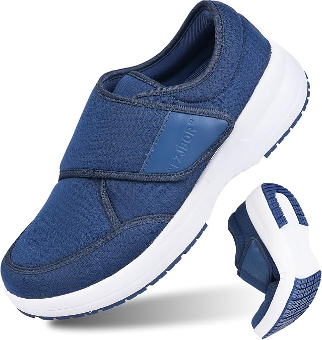 Extra Wide Diabetic Shoes Men Women, Orthopedic Walking Shoes Hook & Loop
