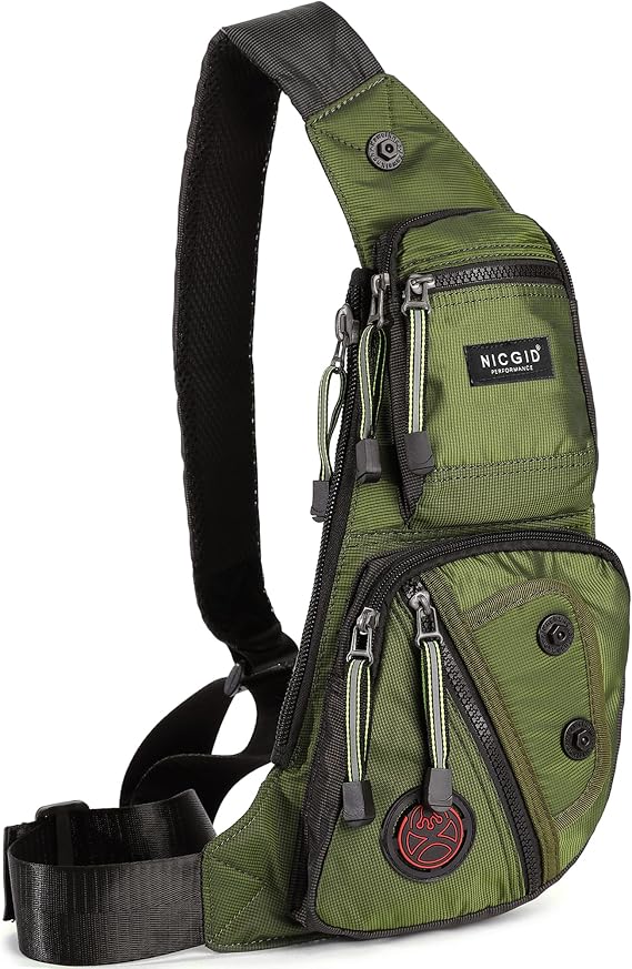 NICGID Sling Bag Chest Shoulder Backpack Crossbody Daypack for Men Women | Travel Outdoor Hiking Concealed Carry Fishing Fanny Tool Small Casual