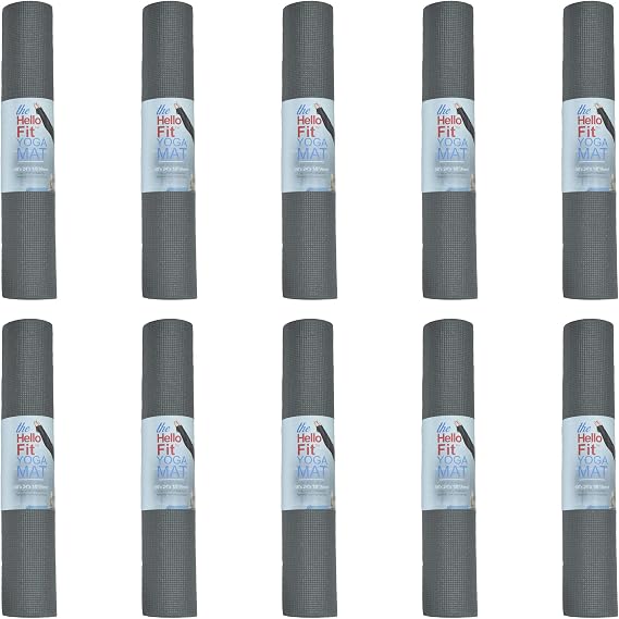Bulk Yoga Mats, 10 Pack, 4mm Thick, 68x24in