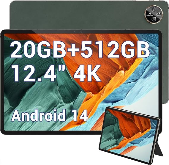 DOOGEE T30 MAX Tablet 4G - 12.4 Inch - 8/512GB - 10800 mAh Black