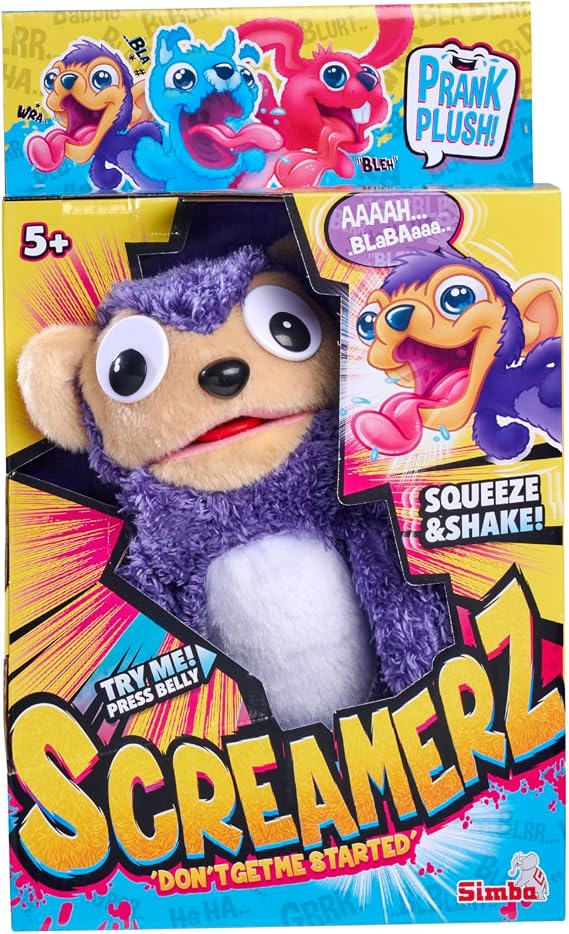 Simba SCREAMERZ Mischief Monkey 30cm Interactive soft plush toy suitable age 5 and over