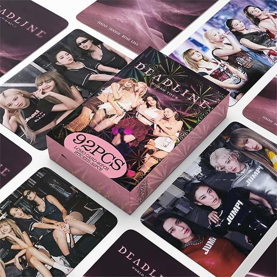 MXP 92pcs Postcards BP BLACKPINK Tour DEADLINE Photo Cards Greeting Cards 60 Pcs Lomo Cards +32Pcs Stickers
