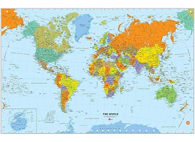 Pen  Gear World Dry Erase Map