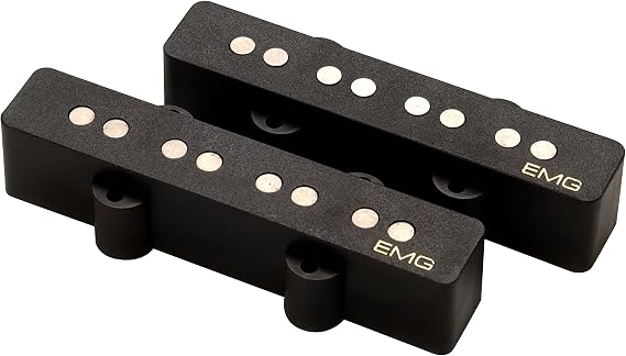 EMG JV52 Vintage Passive Bass Guitar Pickup Set, Black