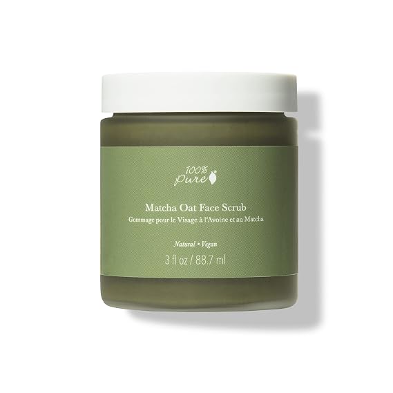 100% PURE Matcha Oat Face Scrub, 3 oz