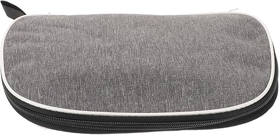 Table Tennis Paddle Case Portable Racket Bag with Zipper, Gray Fan-shaped Paddle Cover for Single Racket Storage and Protection, Lightweight Table Tennis Bat Organizer for Training