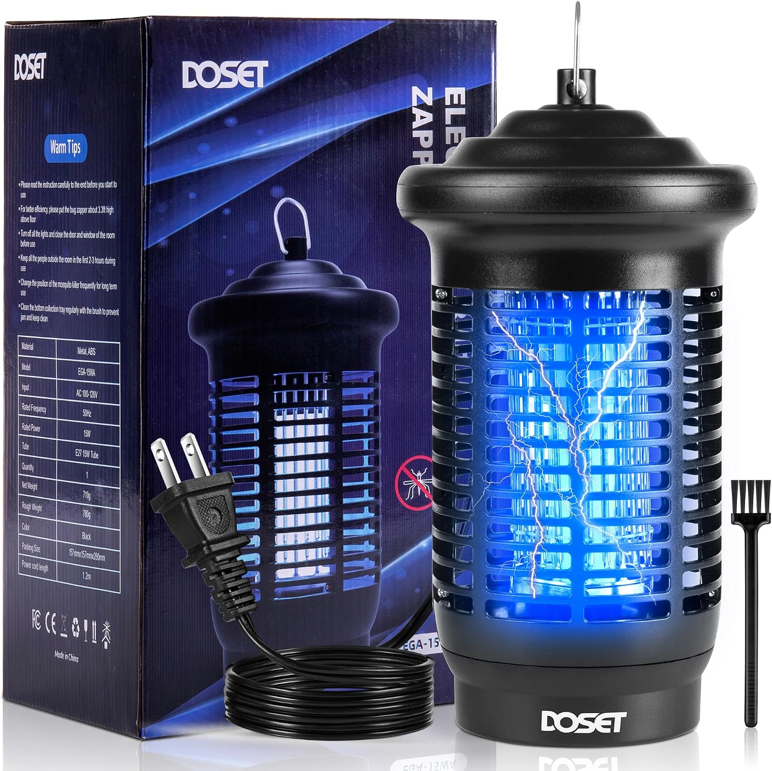 Bug Zapper, Mosquito Zapper Outdoor, Bug Zapper Outdoor Electric, Fly Zapper, Insect Fly Traps, Mosquito Killer for Patio, Need to be Plugged in