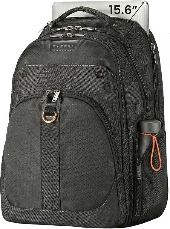 EVERKI Atlas Business Backpack with Laptop Compartment, Black - 29.5 Liters