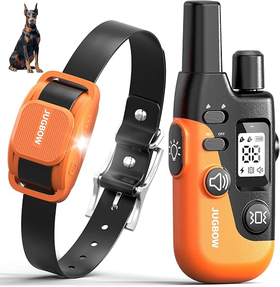 Dog Shock collar - 4200FT 犬用トレーニングカラー リモコン付き 10-120ポンド 中型大型犬用 IPX8-防水 充電式 Eカラー LEDライト付き