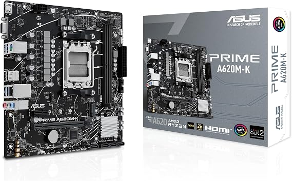 Asus Prime A620M-K AMD A620 AM5 Soket DDR5 6400(OC) MHz mATX Anakart