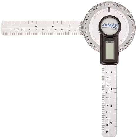 Jamar Plus+ Digital Goniometer, Professional Grade Digital Hand and Finger Range of Motion Tool for Accurate Angle Measuring, 8"