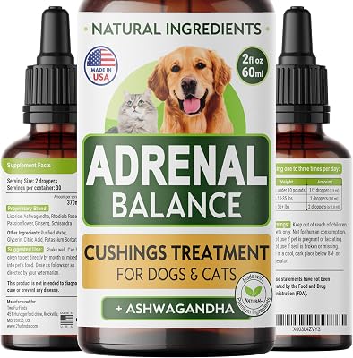 drnl Balance for Dogs and Cats - Cushings Treatment for Pets, drnl Support wAshwagandha, Licorice Root, Rhodiola Rosea Best Cushings Treatment for Dogs - 2oz Harmony Herbal Drops