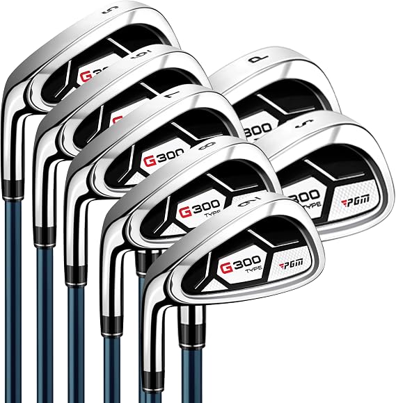 PGM Mens Golf Iron Set for Left Handed with Forgiving Cavity Back Design