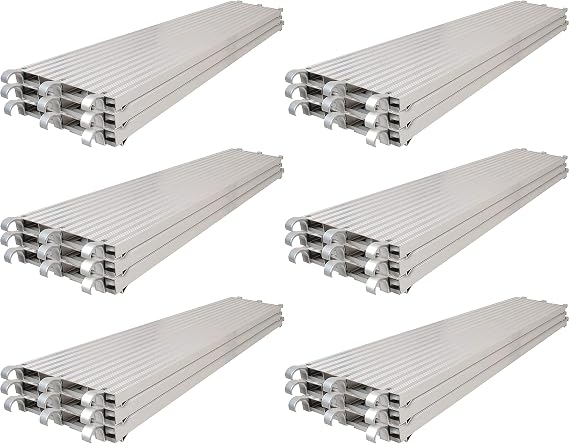 Metaltech Saferstack 7ft. x 19in. All-Aluminum Scaffolding Platform Deck Plank - 18-Pack, Model Number M-MPA719