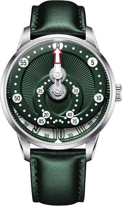 Secret Orbital Automatic Mechanical Watch by Mandetbrote - Anti-Shock Structure, Domed Anti-Reflective Sapphire, Miyota 9015 Movement, Silicone/Nylon Dual Straps, 41mm Ultra-Thin Unisex Watch for Gift & Daily Wear
