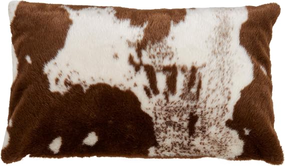 SARO LIFESTYLE Cowhide Design Faux Fur Pillow - Cover Only