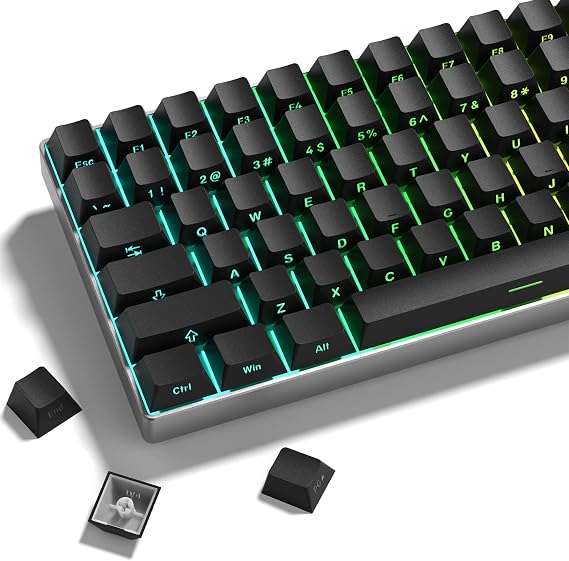 dagaladoo Shine Through keycaps Set,Double Shot PBT keycaps Black | Side Print keyboard keycaps,OEM Profile custom Key caps for Mechanical Keyboards 60% 65% 75% 100% TKL Layout