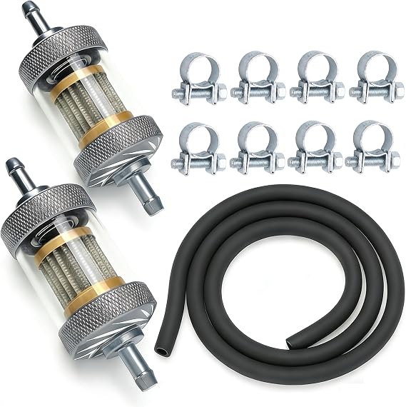 1/4" Universal Fuel Filter Clear View 8mm Inline Replacement