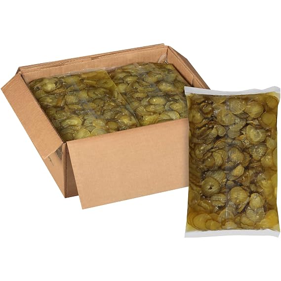 Pickle Hamburger Chip Crinkle Cut 6 Bag 5.75 Pound