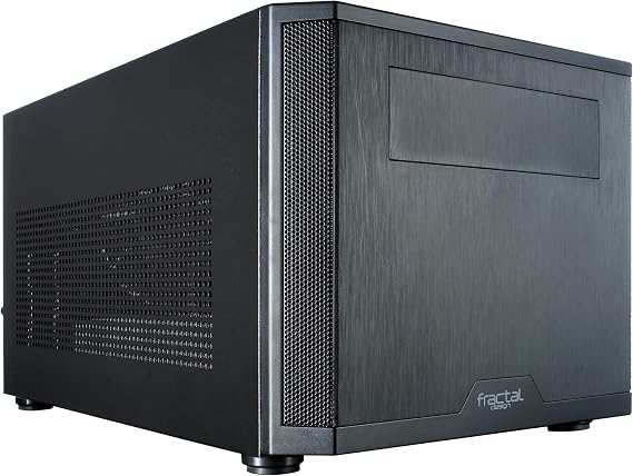 Fractal Design Core 500 - Mini Tower Computer Case - Mini ITX - Optimized High Airflow and Cooling - 1x 140mm Silent Fan Included - Brushed Aluminium - Water-Cooling Ready - Black