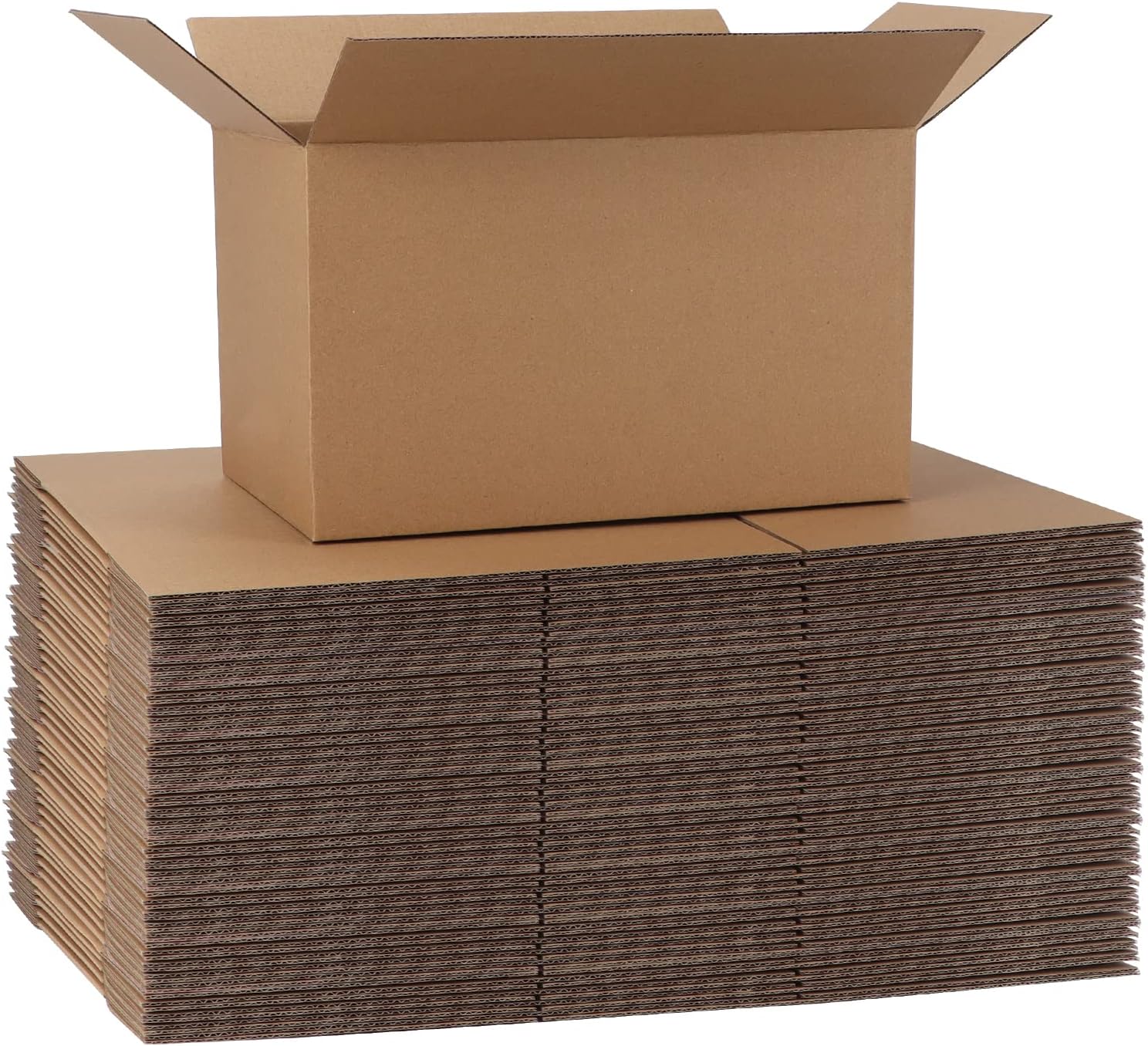 HORLIMER 40 Pack Shipping Boxes 254x153x153mm 10x6x6 inch, Brown Corrugated Cardboard Boxes for Mailing, Packing, and Business