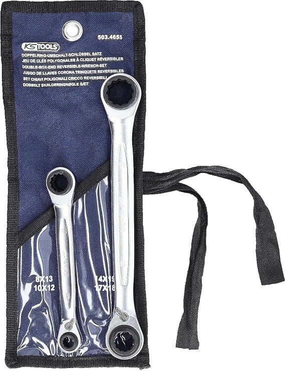 KS Tools 503.4655 Gear+ 4-in-1 Spanner Set (2 Pieces) 8-19mm