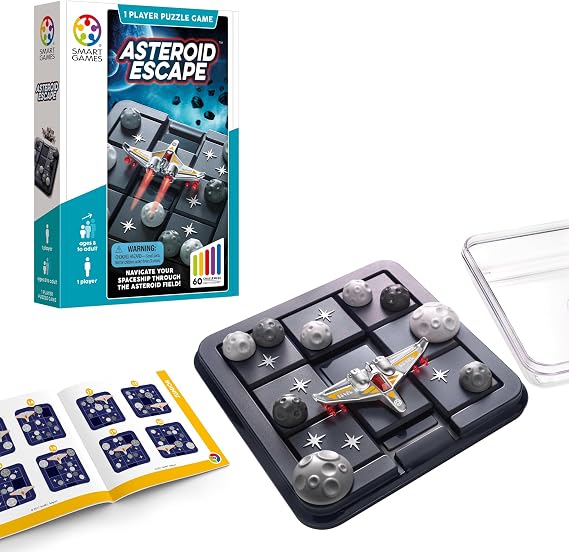 SmartGames Asteroid Escape - Spaceship Travel Puzzle Escape Game, Ages 8+