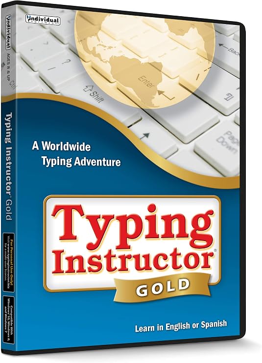 Typing Instructor Gold - Typing Training for Kids and Adults to Learn to Type or Improve their Typing Skills - Teaches Keyboard Basics Following One of 20+ Skill-Appropriate Typing Plans - PC - CD