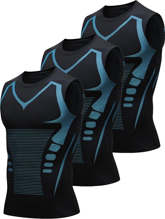 3Pack Men's Compression Shirts Athletic Sleeveless Tank Top Dry Fit Running Sports Workout Base Layer Undershirt