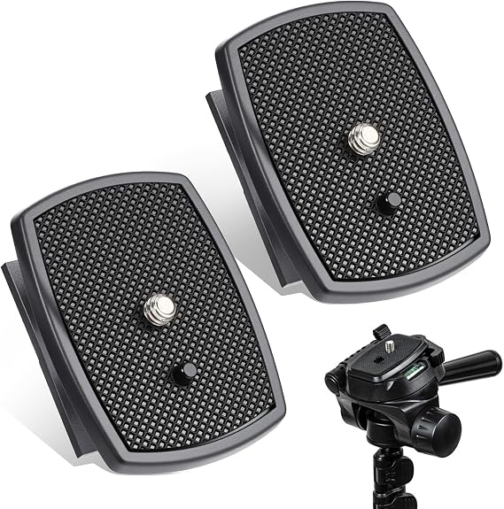 Universal 43x43mm Quick Release Plate Set for Tripod Camera Mount Adapter Assembly with Screws Camera Tripod Ball Head Quick Release Plate Replacement Quick Release System 2pcs