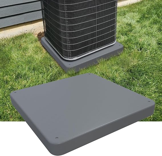 Mxclimate Equipment Pad for HVAC Systems,Ductless Mini Split Air Conditioner,32"x32"x2" Plastic Condenser Unit Pad