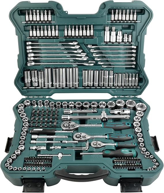 Bruder Mannesmann 215-piece socket wrench set 1/4" 3/8" 1/2" | M98430