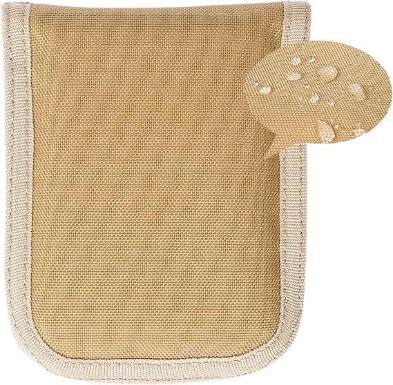 VEPKOIT Army 4" x 6" Notebook Pouch with Zippered Organizer | Small Top Spiral Notebooks Cover for Men and Women, Pocket Military Log Book Cover for Outdoor - Coyote