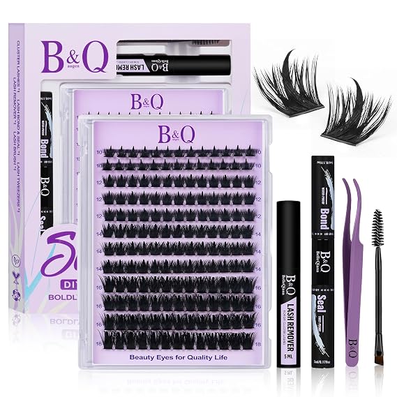 B&Q Manga Lash Clusters Kit with Spikes Wet-Look Eyelash Extension Kit