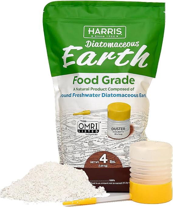 Harris Diatomaceous Earth Food Grade, 4lb w/Free Powder Duster