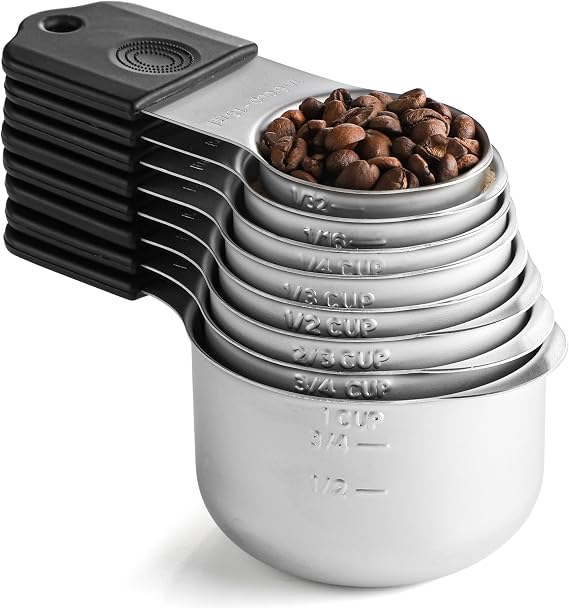 Magnetic Measuring Cups Set of 8 Stainless Steel Magnetic Measuring Cup