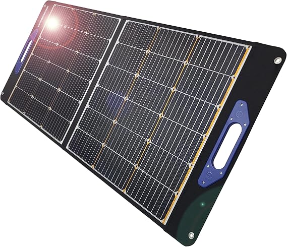 100W Portable Foldable Solar Panel Shade StopperTM Technology, ETFE, USB-A & USB-C, Compatible with Most Power Stations, Camping, RV, Van, Off-Grid