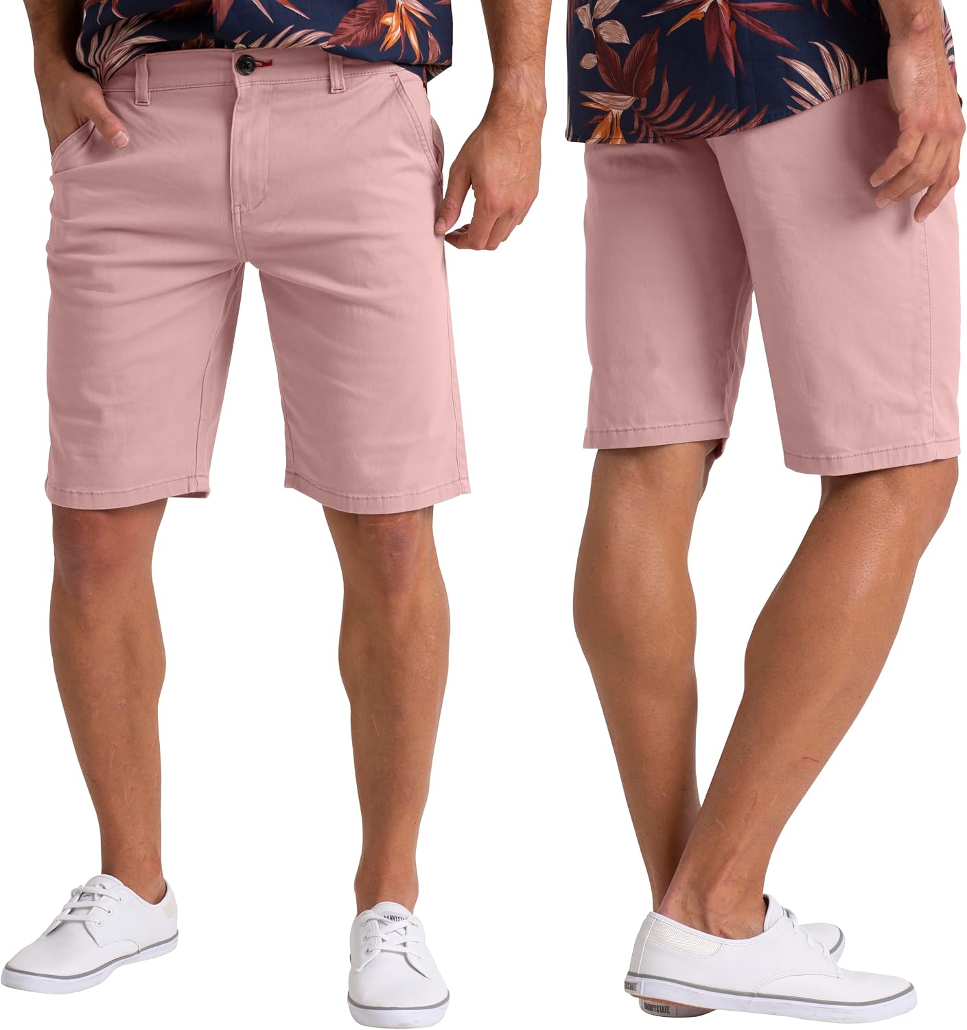 WESTACE Mens Stretch Chino Casual Slim Fit Golf Summer Beach Comfort Stretch Shorts Half Pants