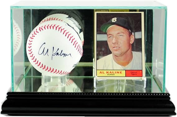 MLB Card and Baseball Glass Display Case