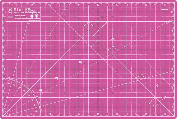 Elan Cutting Mat A3 Pink & Purple, Self Healing Cutting Mat 12x18 Inch, 5-Ply Craft Board Pink, Hobby Board for Crafts 12x18 Inch