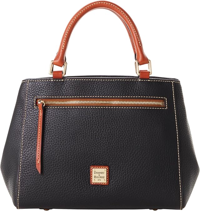 Dooney & Bourke Designer Handbags for Women, Pebble Grain Leather Satchel Bag with Crossbody Strap